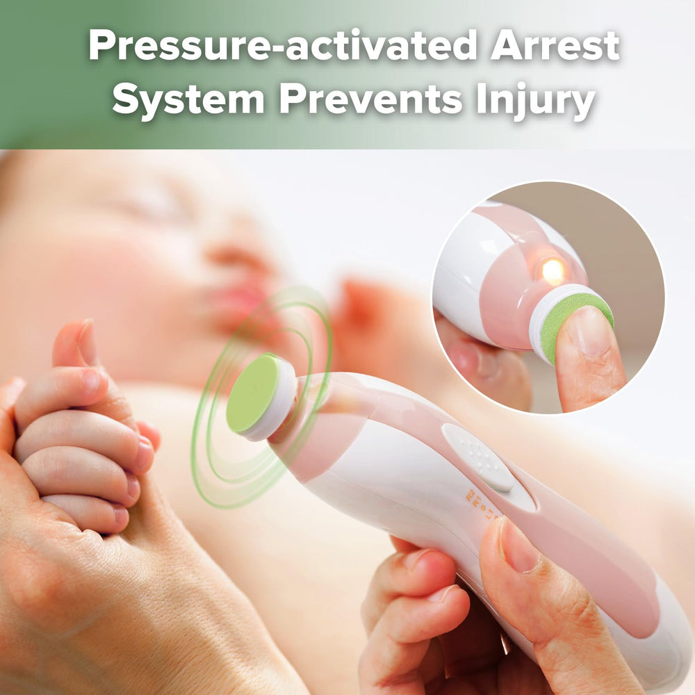 haakaa nail trimmer ergonomic grip enables one-handed operation for busy parents.
