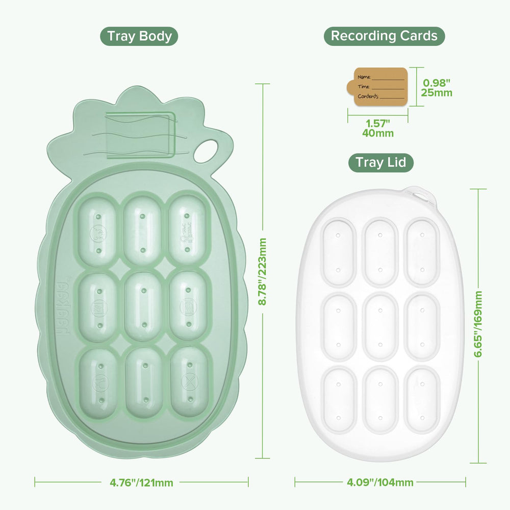 Haakaa Nibble Freezer Tray supports baby snack time with bite-sized portions.