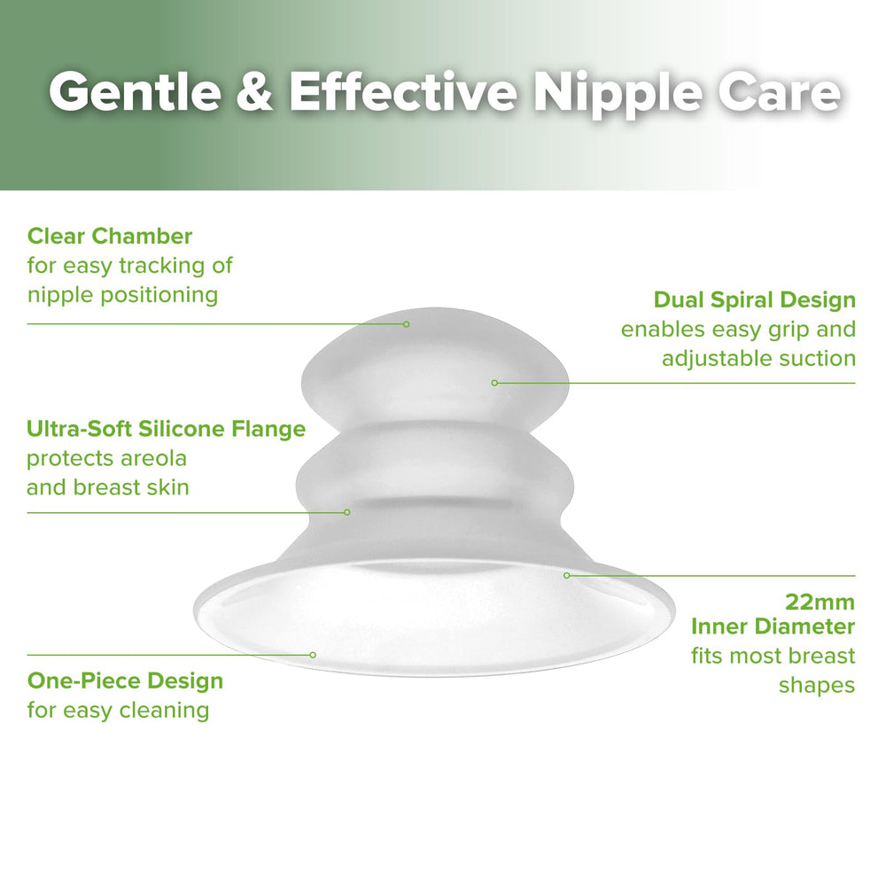 haakaa nipple corrector clear chamber highlights adjustable suction and positioning