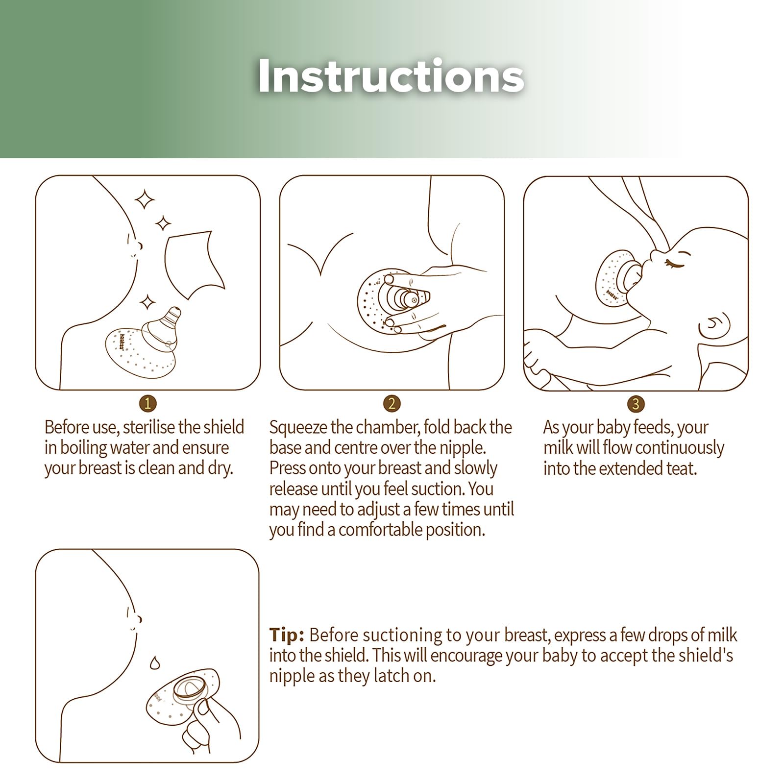haakaa nipple shields how-it-works milk-flow demonstration for easy feeding transition.