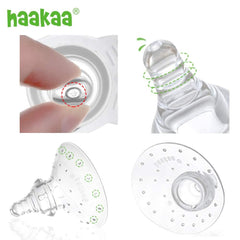 haakaa Nippleshield latch-support design helps comfortable feeding sessions.