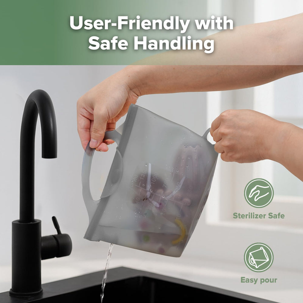 Haakaa On-The-Go steam bag showing 1250ml capacity