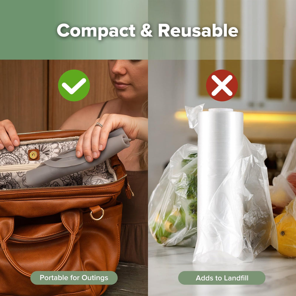 Haakaa On-The-Go steamer bag secure seal highlighted to prevent leaks