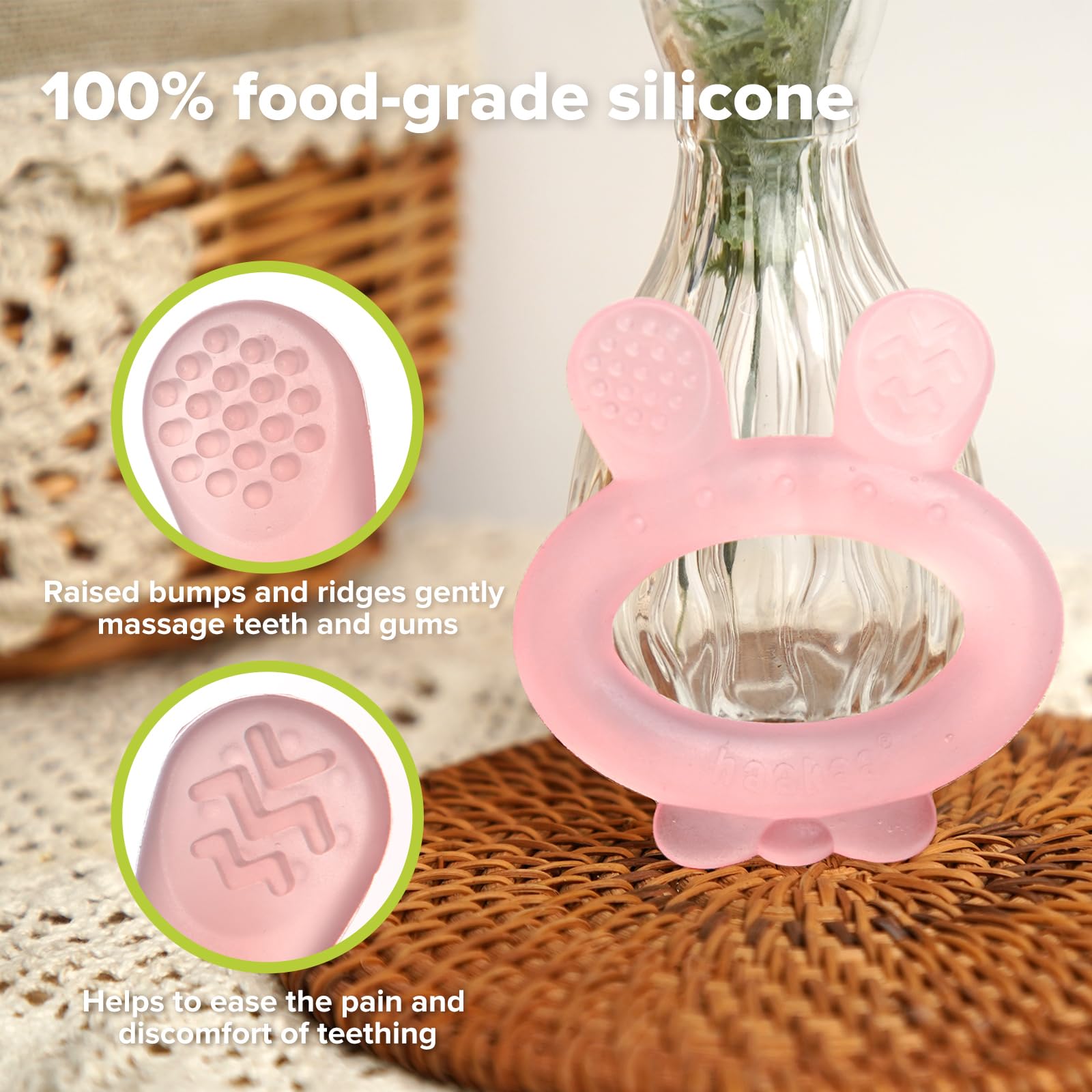 haakaa easy clean teether boil and dishwasher safe
