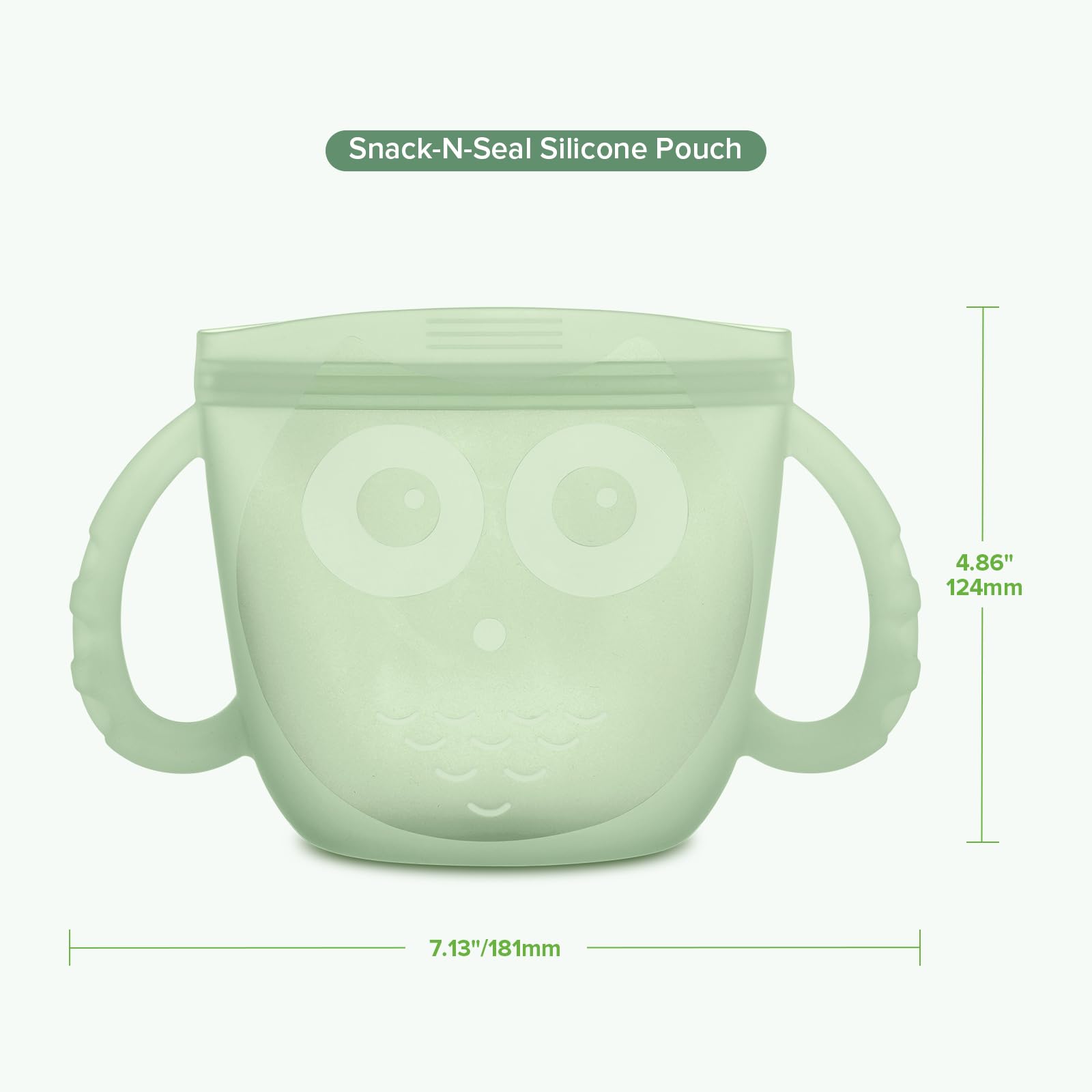 Haakaa Oscar Owl fits in bags for on-the-go snacks