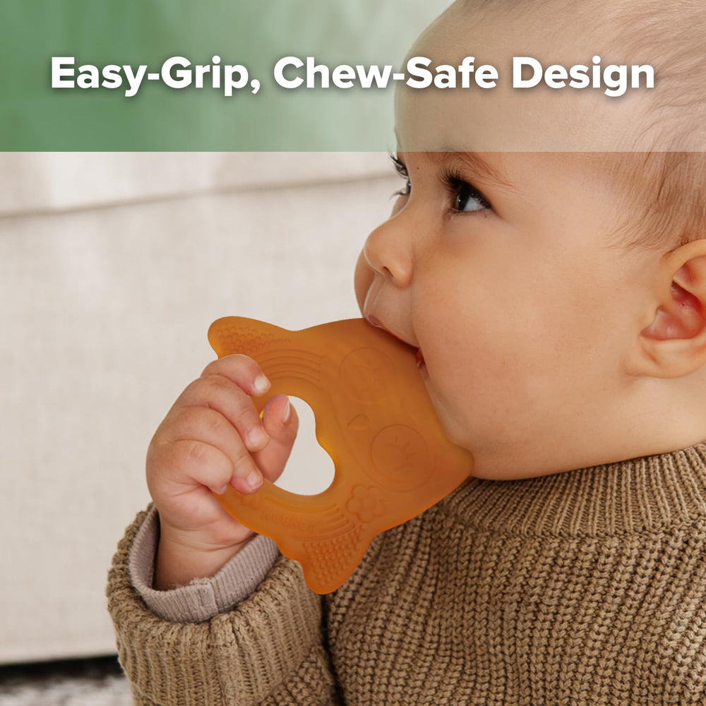 haakaa owl teether one-piece design is easy to sanitize