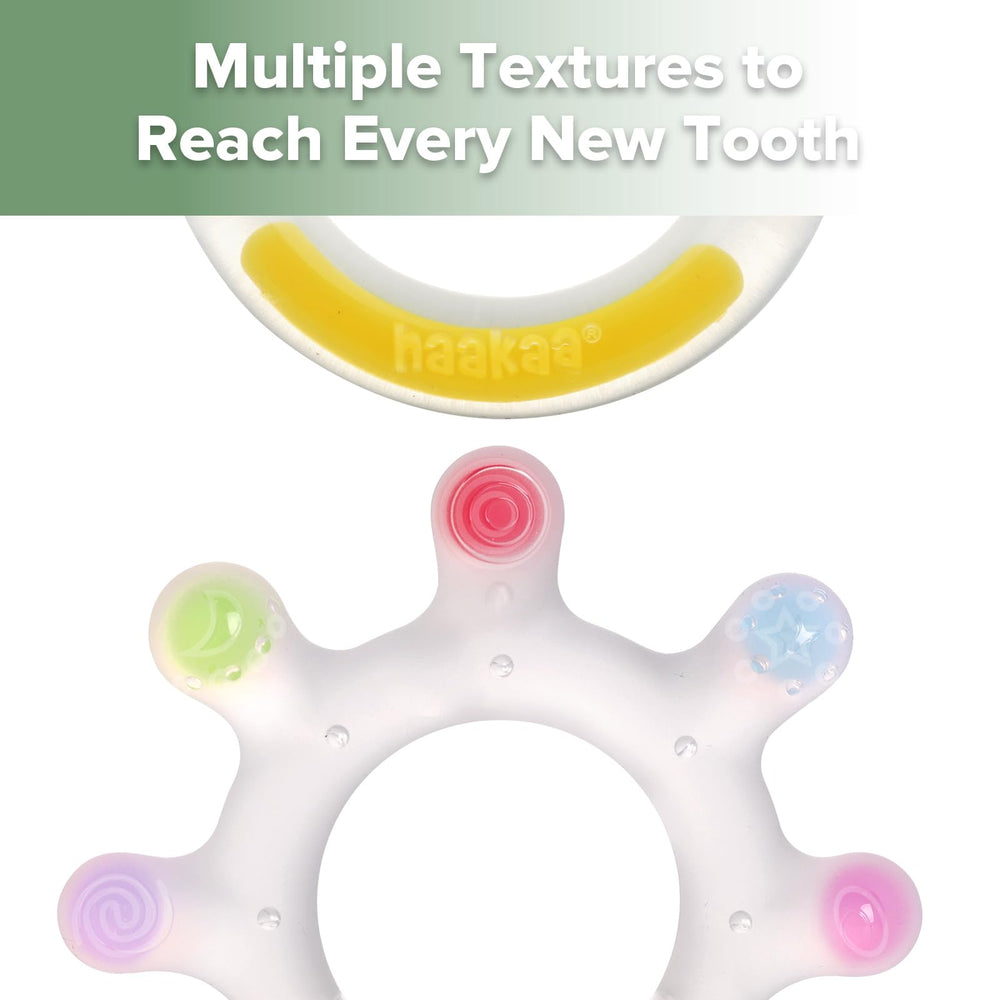 Haakaa palm teether non-choking design supports safe chewing
