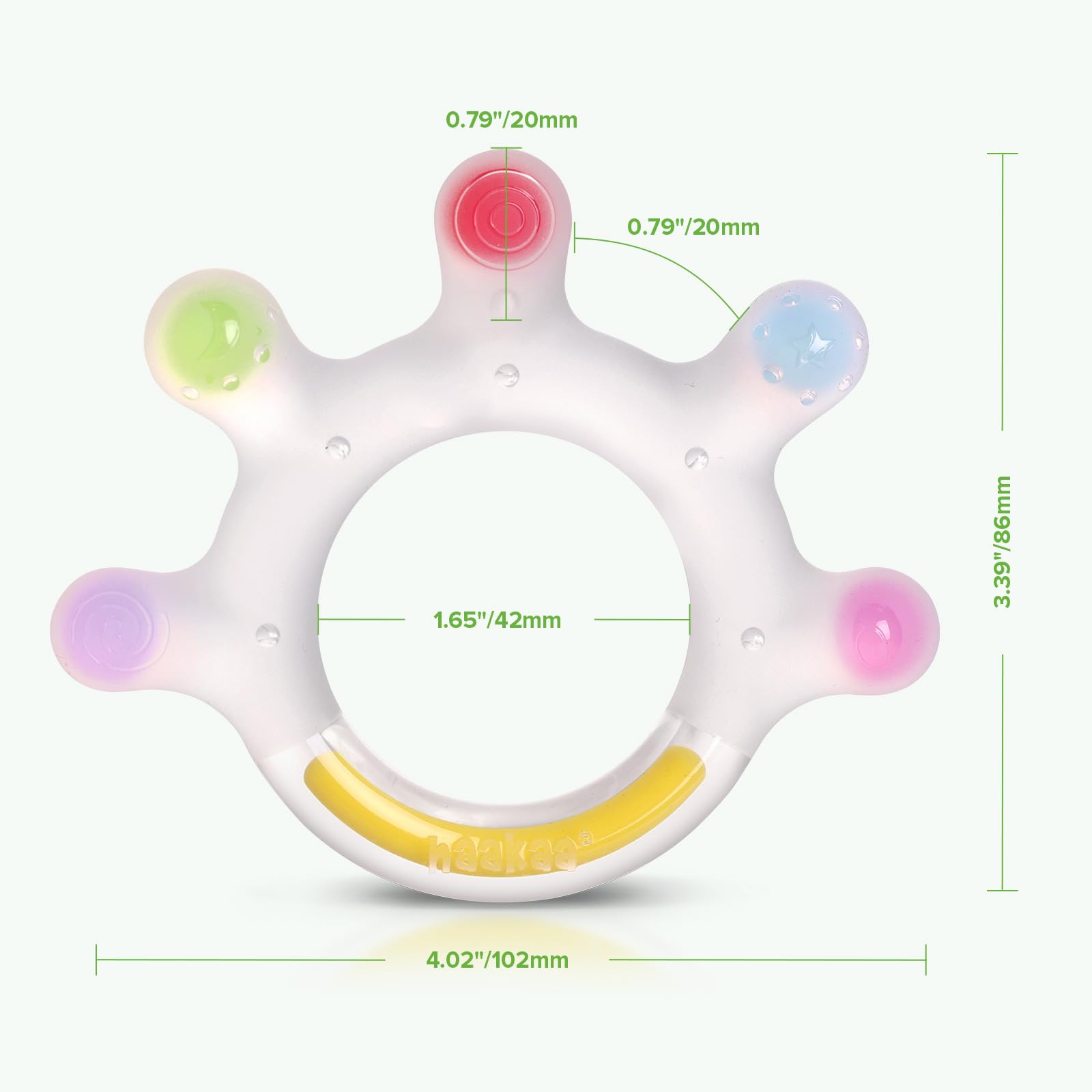 Haakaa palm teether portable toy ideal for on-the-go teething moments