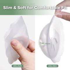 haakaa Petal Soft Milk Collector soft edge design protects sensitive skin during use.