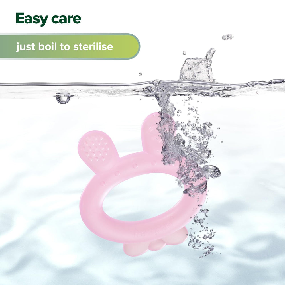 haakaa one piece design teether easy grip ring aids coordination