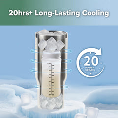 haakaa portable breastmilk cooler lid with straw for spill-free sipping.