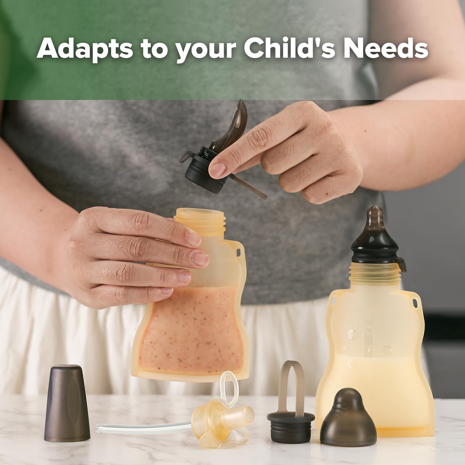 haakaa-pouch-attachment-compatibility shows growing feeding options with attachments.