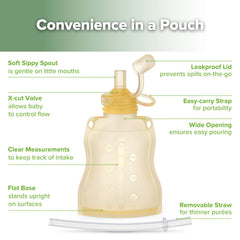haakaa-pouch interior wide neck allows easy filling and cleaning.