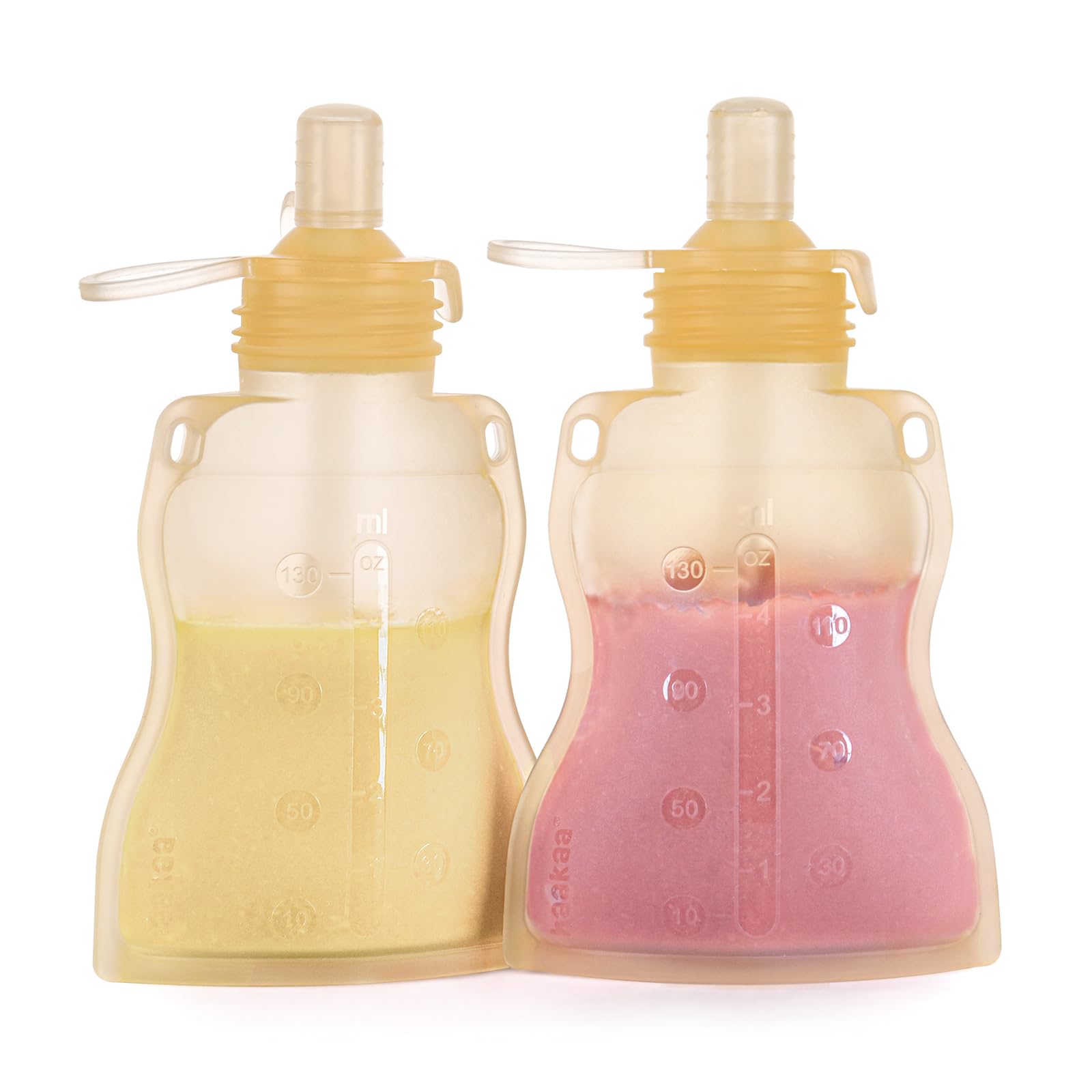 haakaa-pouch front view shows a reusable pouch for eco-friendly baby meals.