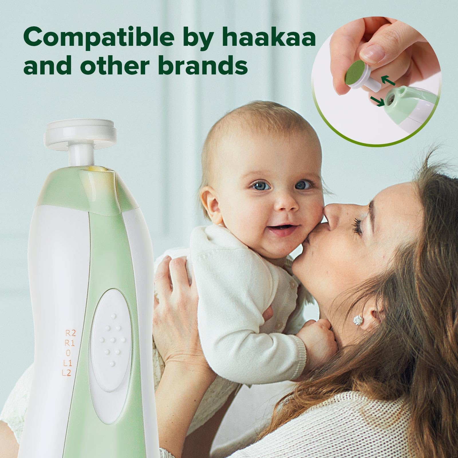 haakaa premium-sandpaper-detail closeup, texture for even finishes on tiny nails