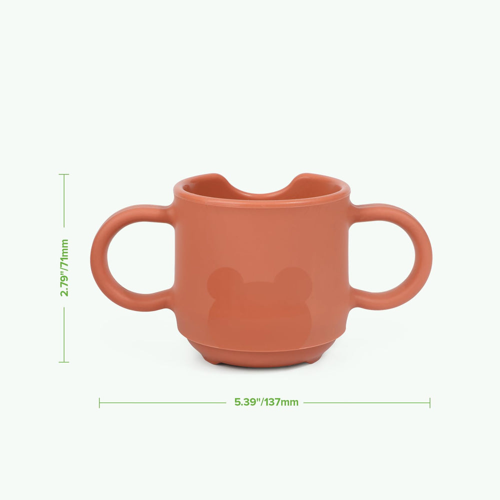 haakaa red silicone cup adds visibility and appeal at mealtimes