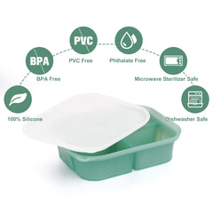 Haakaa Silicone Baby Food Tray stackable design saves kitchen space.