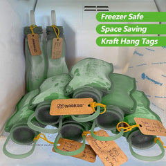 haakaa silicone storage bag 9oz freezer-safe for thawed milk on busy mornings