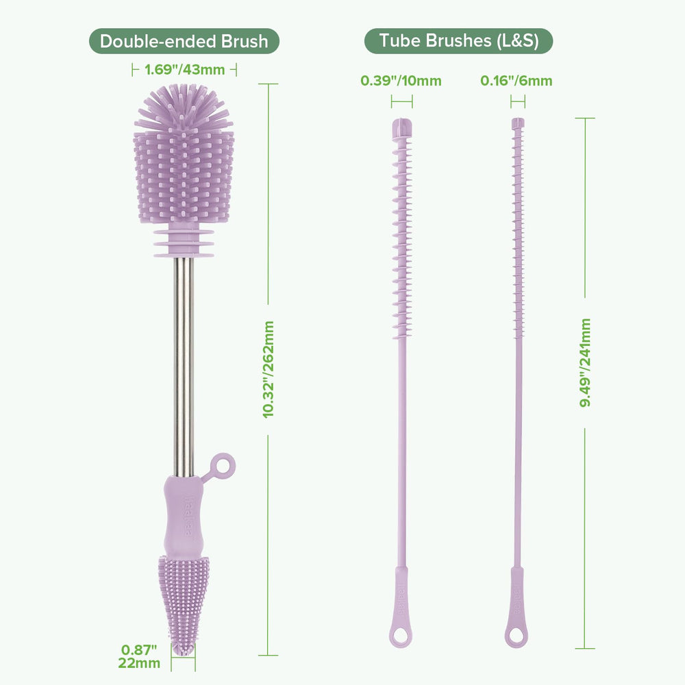 haakaa three-piece kit fits through bottle necks and narrow parts