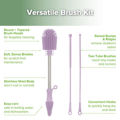 haakaa close-up bristles show soft yet sturdy silicone texture