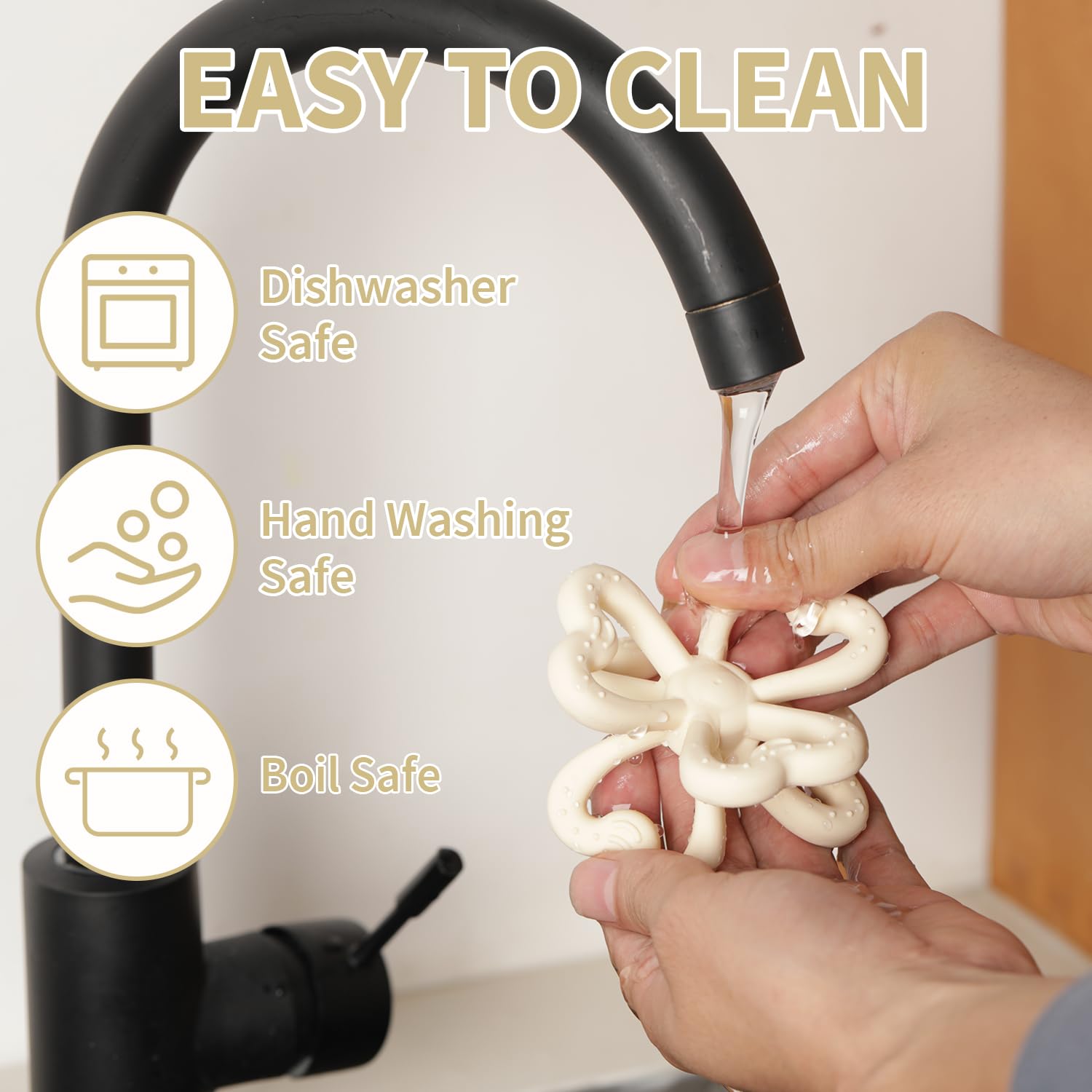 Haakaa silicone clover teether raised bumps provide comforting tactile relief