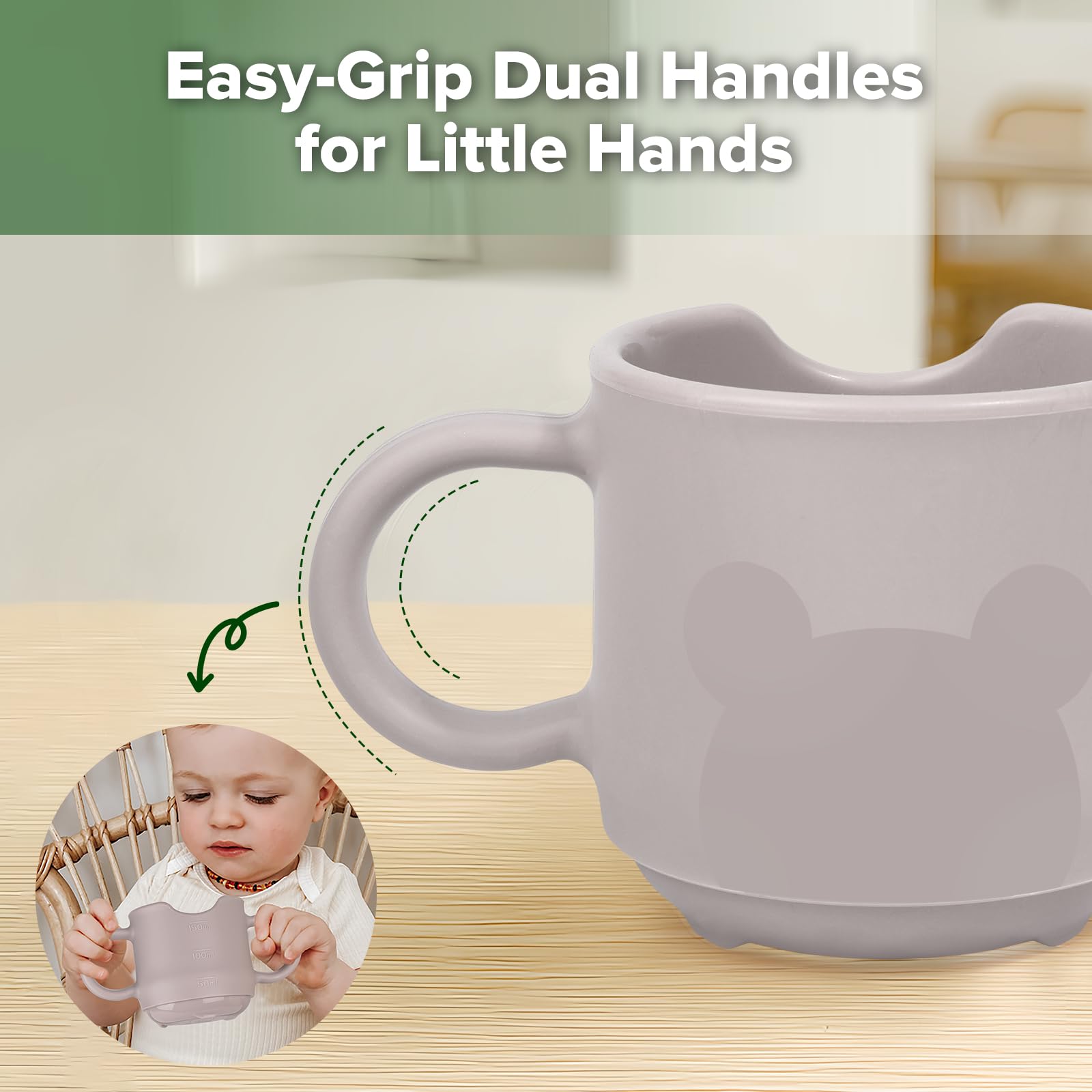 haakaa silicone toddler cups drop-proof design withstands falls during play