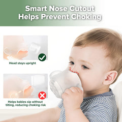 haakaa training cup clear silicone visibility shows clean surface