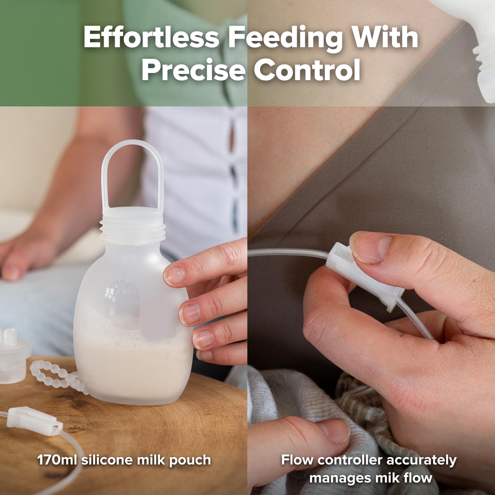 haakaa sns portable design ideal for feeding anywhere on the go.