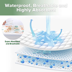 haakaa soft breathable baby liner provides comfort during diaper changes.