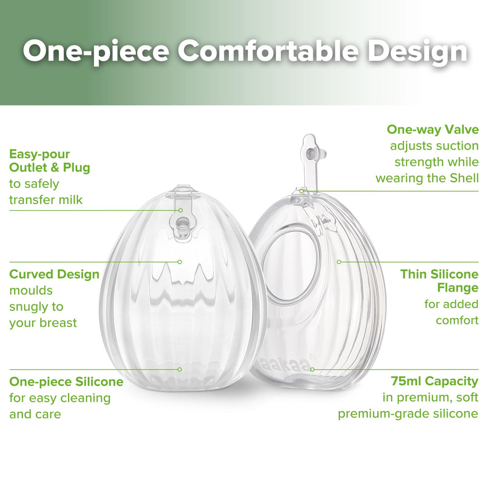 Haakaa soft silicone material minimizes friction during nursing sessions