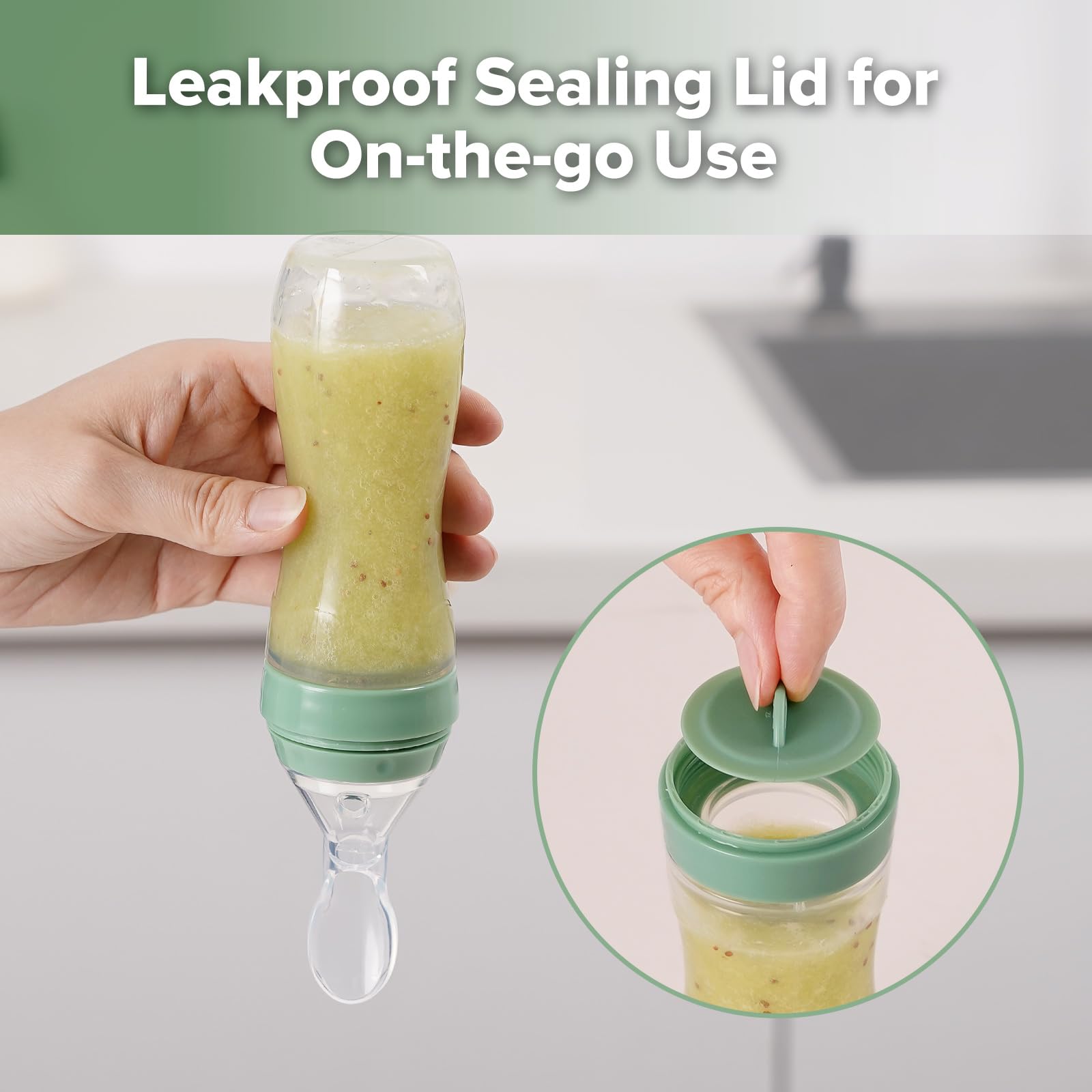 Haakaa spill-proof cap minimizes leaks during travel