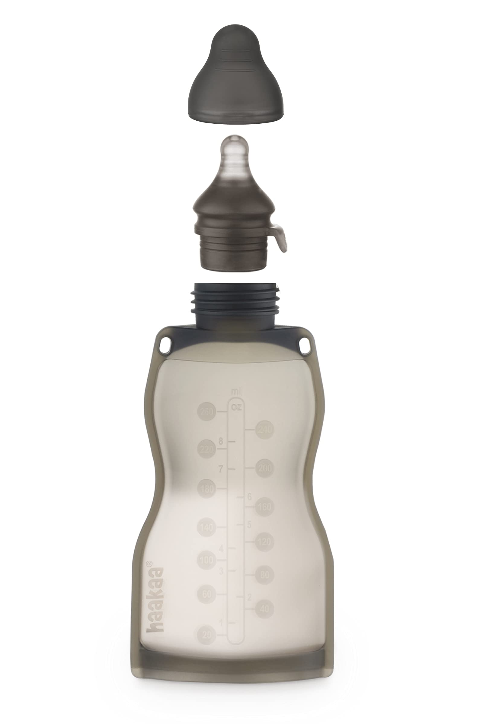 haakaa dustproof cap on nipple keeps it clean between uses