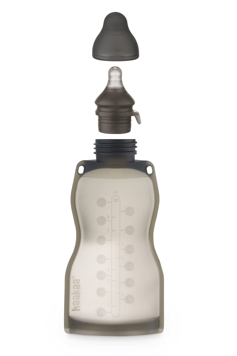 haakaa dustproof cap on nipple keeps it clean between uses