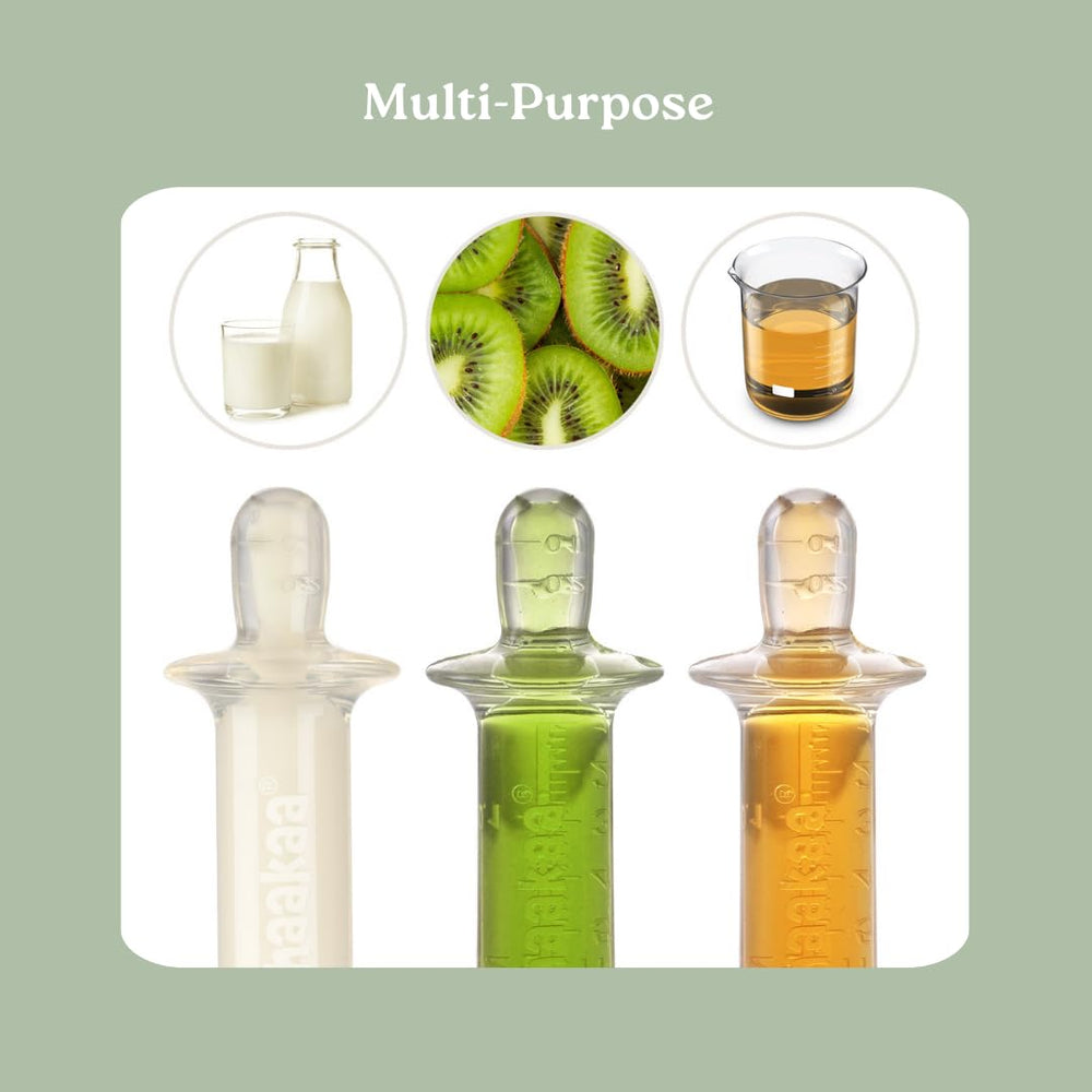 Haakaa SqueezieDOSE 8ml capacity highlights precise medication or supplement dosing.
