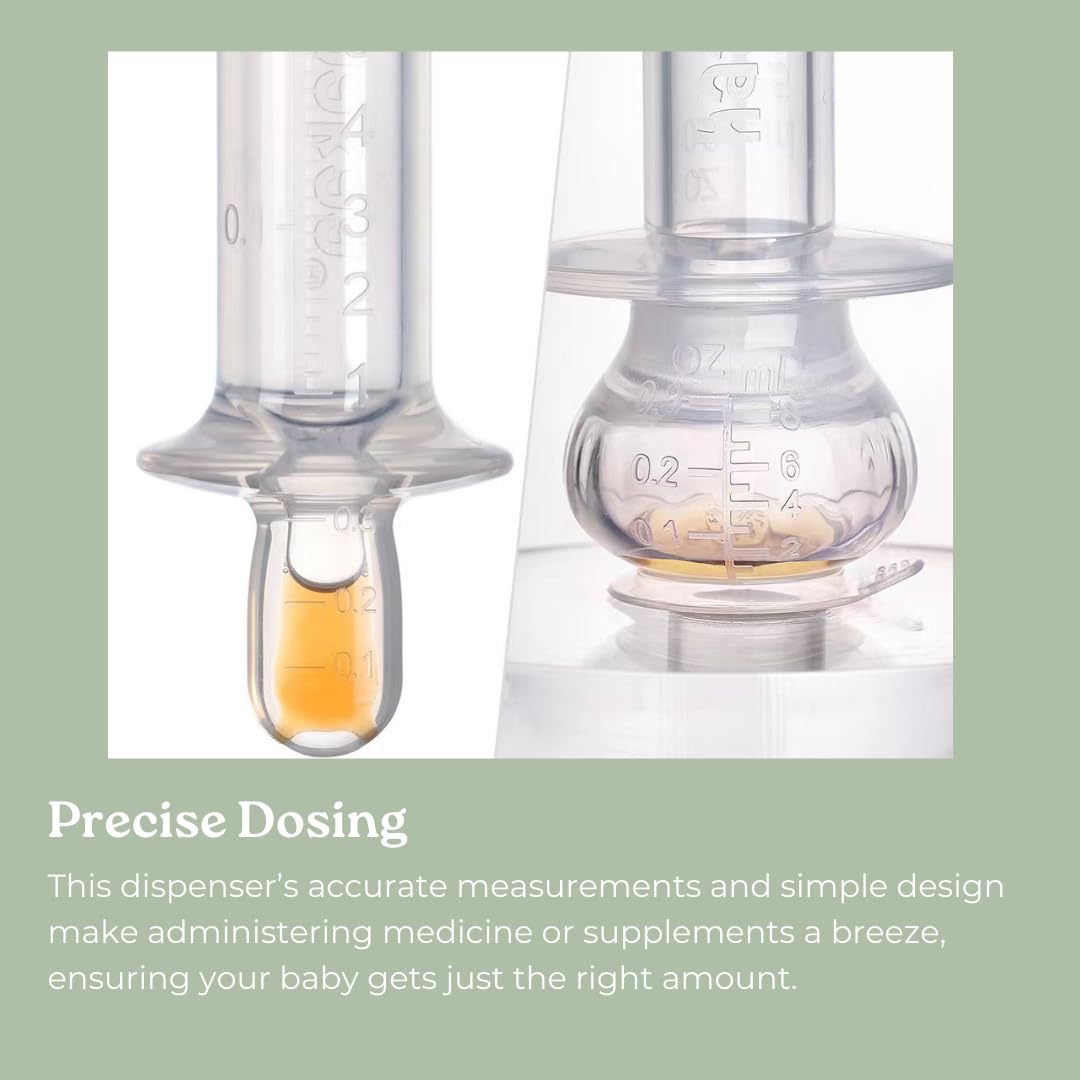 Haakaa SqueezieDOSE BPA-free silicone shows toxin-free baby dispensing.