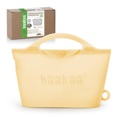 Haakaa steamer bag open top with easy-grip design for safe handling