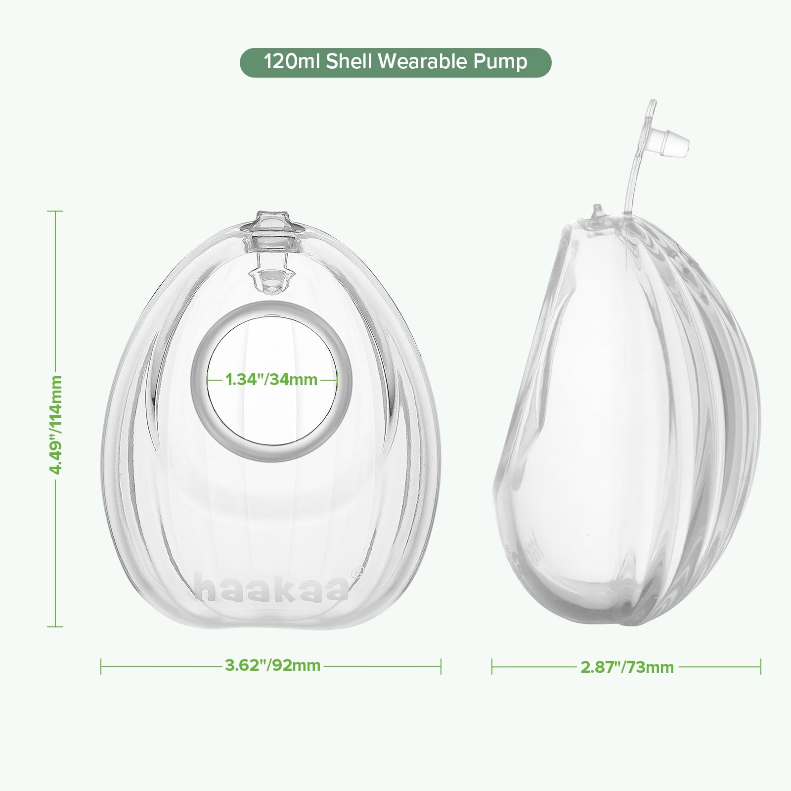 haakaa wearable shell 120ml capacity for collected milk