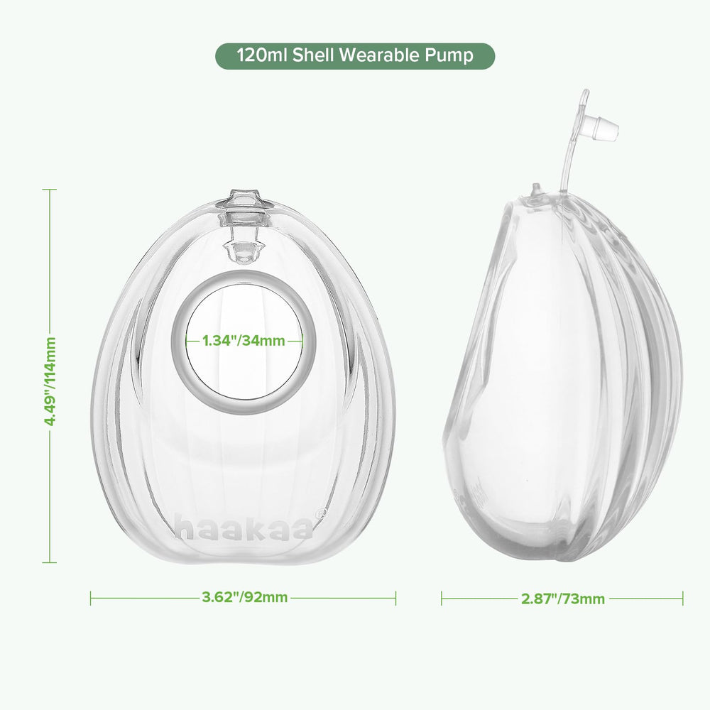 haakaa wearable shell 120ml capacity for collected milk