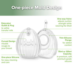 haakaa wearable shell adjustable suction for personalized comfort