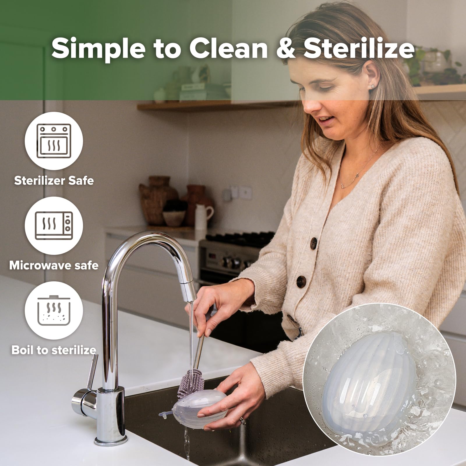 haakaa wearable shell easy-cleaning with one-piece design