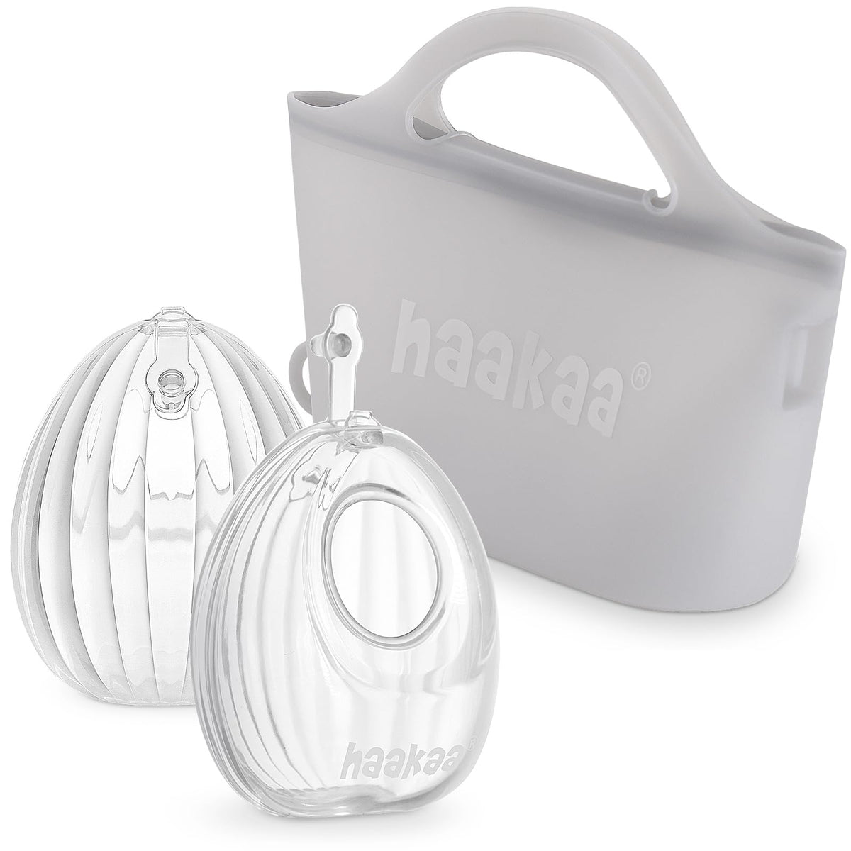 haakaa wearable shell pump discreet fit for hands-free nursing on the go.