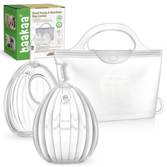 Haakaa wearable silicone breast pump shell fits discreetly for day or night pumping