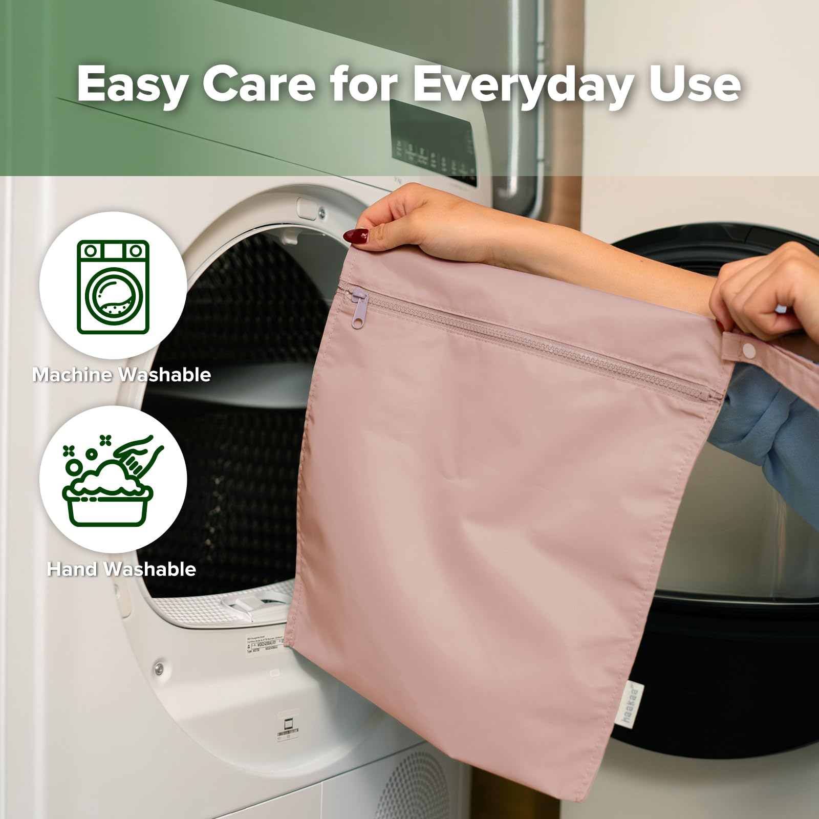 haakaa wet bag easy-clean surface simplifies post-use care