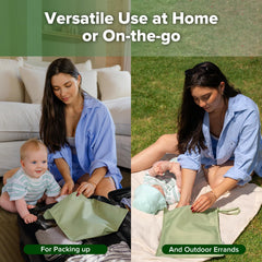 haakaa wet bag grass folded-compact fits into diaper bag