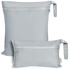 haakaa wet bag pair is compact and lightweight for damp items in a diaper bag.