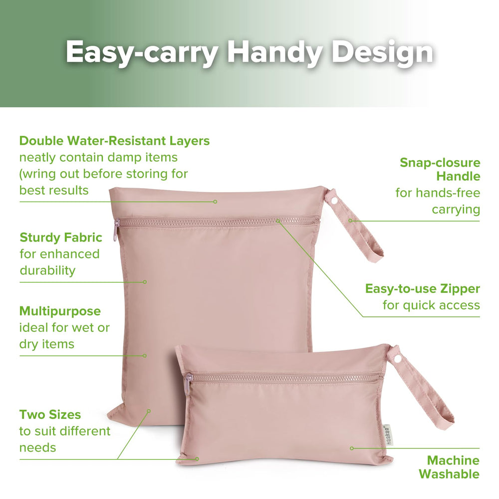 haakaa wet bag zipper closure keeps contents secure while traveling
