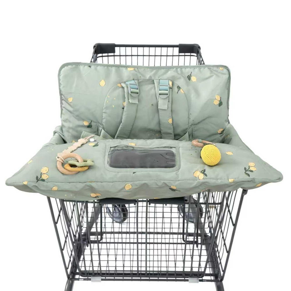 HALAA VAUVA shopping cart cover folded into a compact bag for travel
