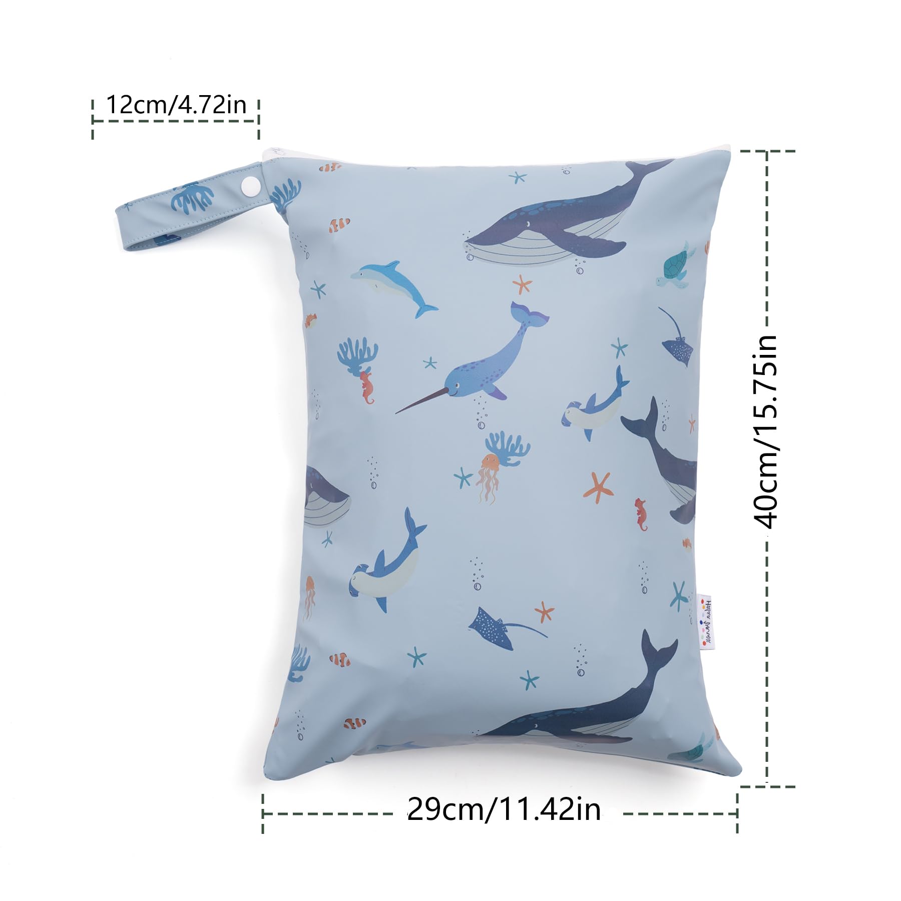 HALAA VAUVA SE blue with two zippers keeps wet and dry items separate