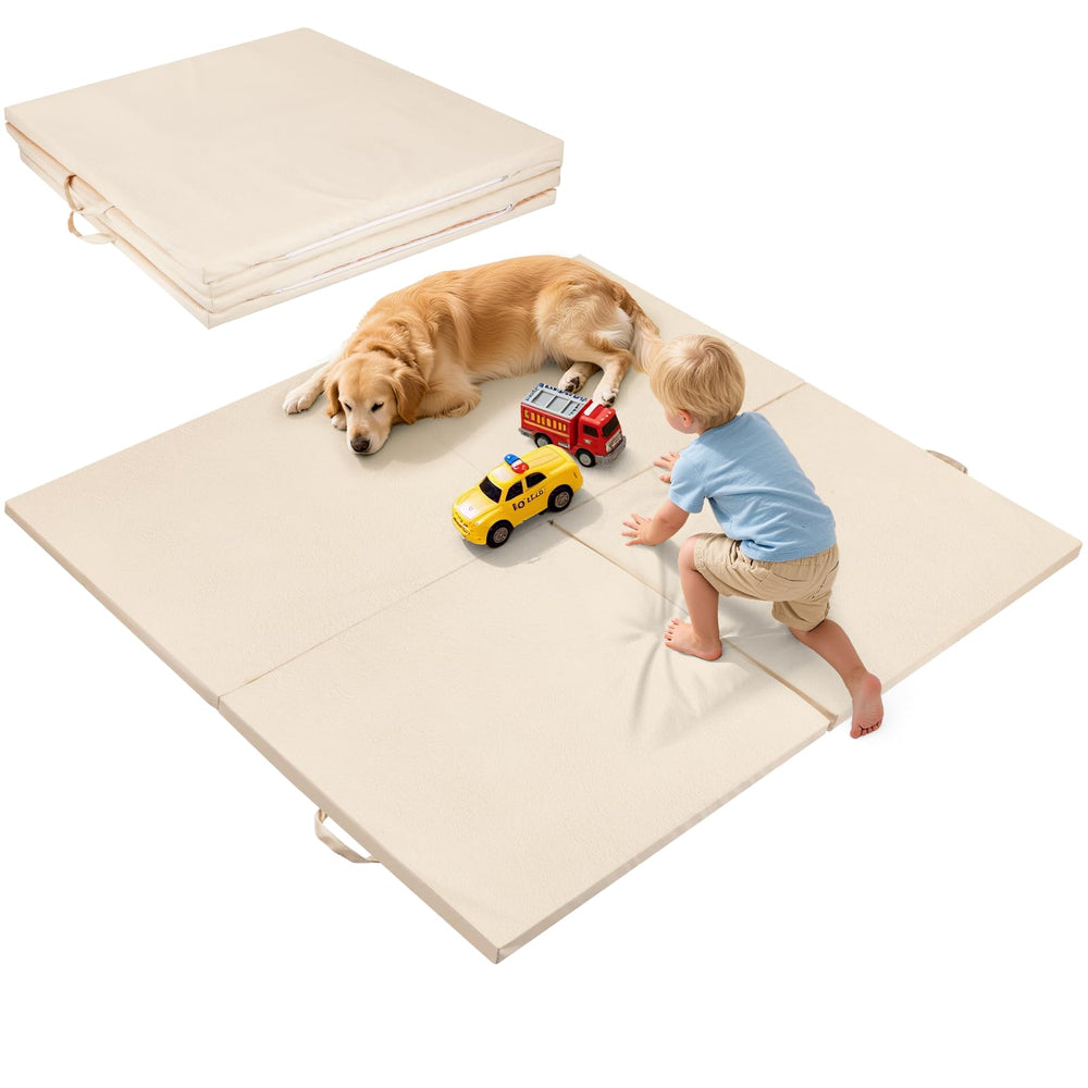 Haavookix baby play mat folded compact shows easy storage and portability for busy parents.