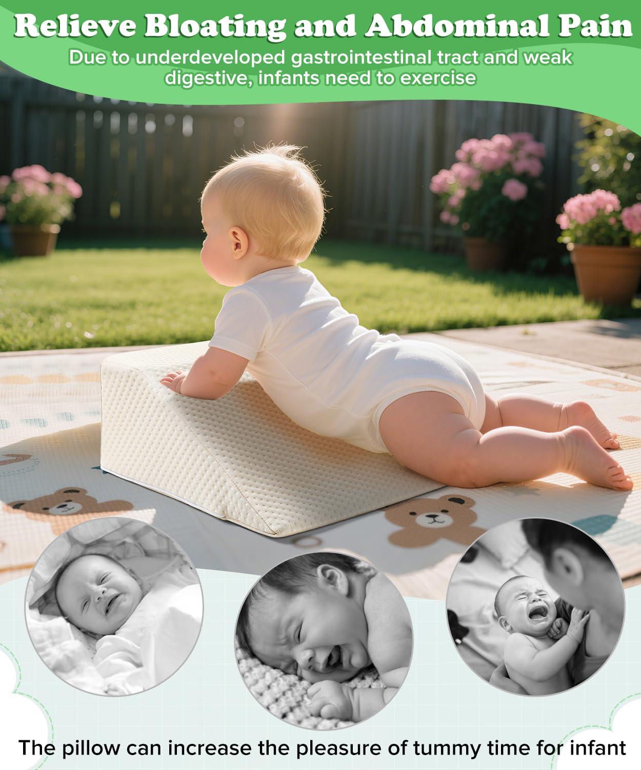 Haavookix Colic Baby Relief Pro neck-shoulder support during newborn playtime.